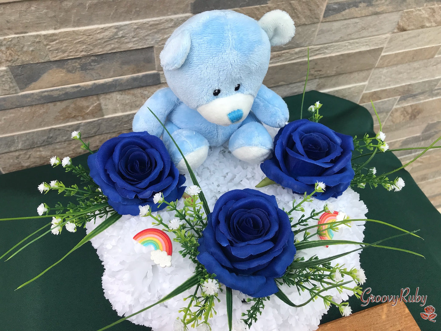 Baby Blue Bear Posy Ring