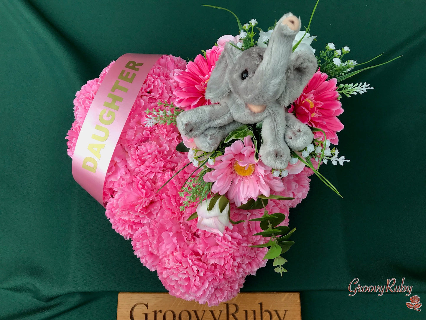 Baby Pink Heart With Elephant