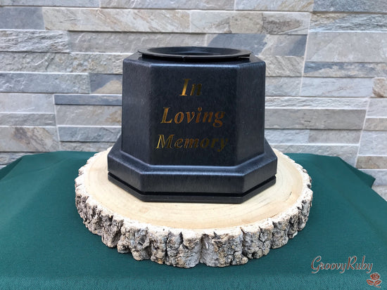 Free Standing Grave Pot With Weighted Base - 'In Loving Memory'