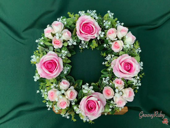 Pink Rose Melody Wreath