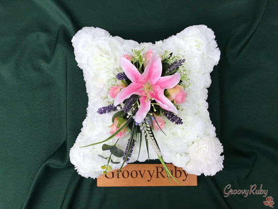 Pink Stargazer Lily Simplicity Pillow