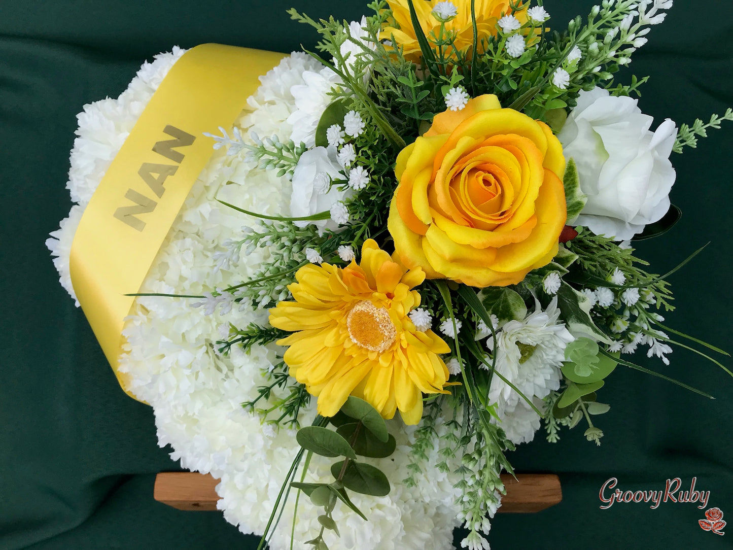 Sunshine Yellow Family Named Heart Tribute
