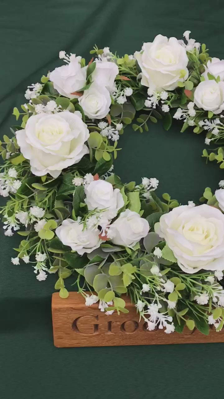 Load and play video in Gallery viewer, Pure Rose Wreath

