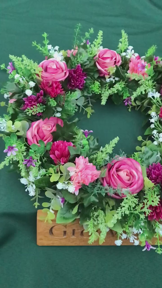 Load and play video in Gallery viewer, Fuschia Daze Wreath
