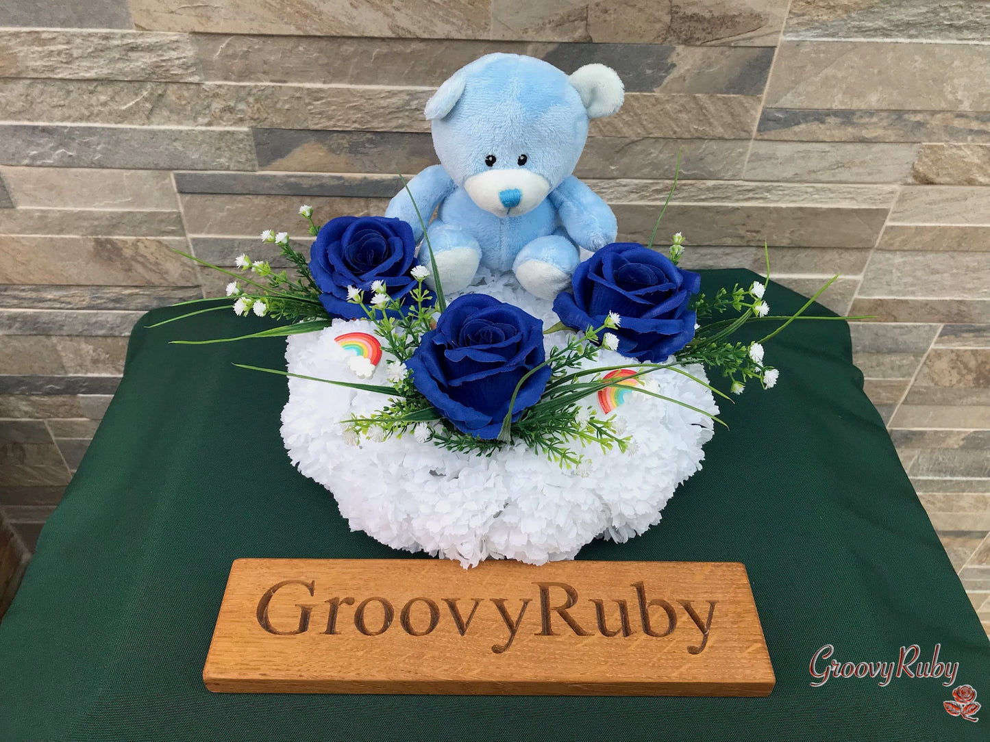 Baby Blue Bear Posy Ring