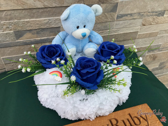 Baby Blue Bear Posy Ring