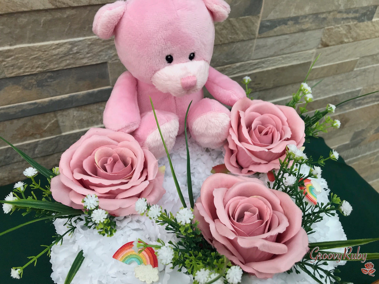 Baby Pink Bear Posy Ring