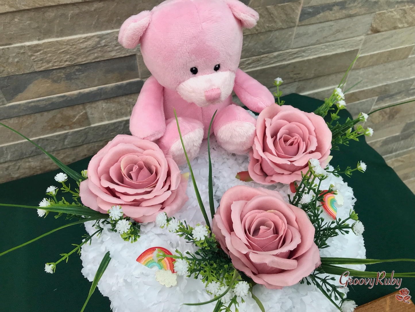 Baby Pink Bear Posy Ring