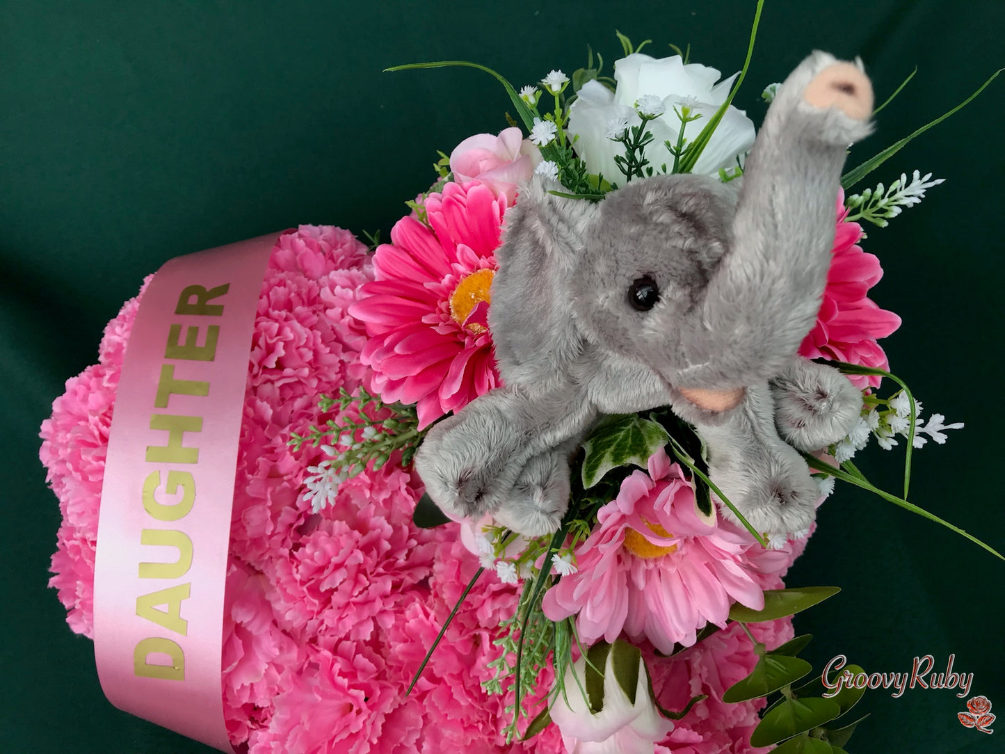 Baby Pink Heart With Elephant