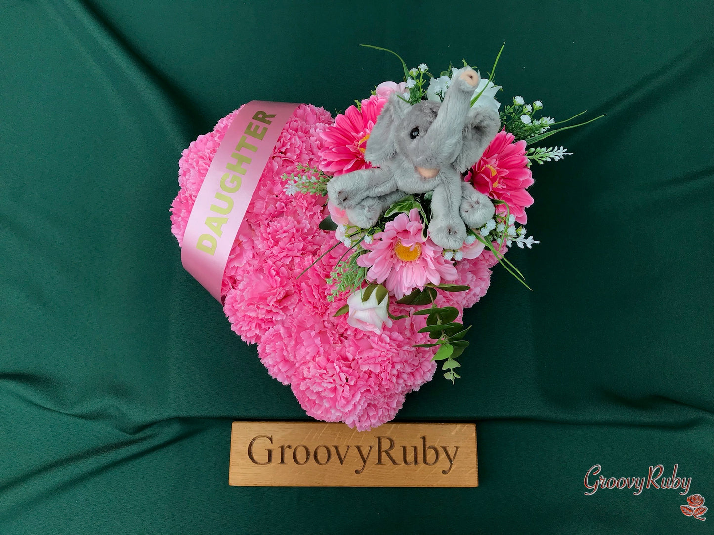 Baby Pink Heart With Elephant