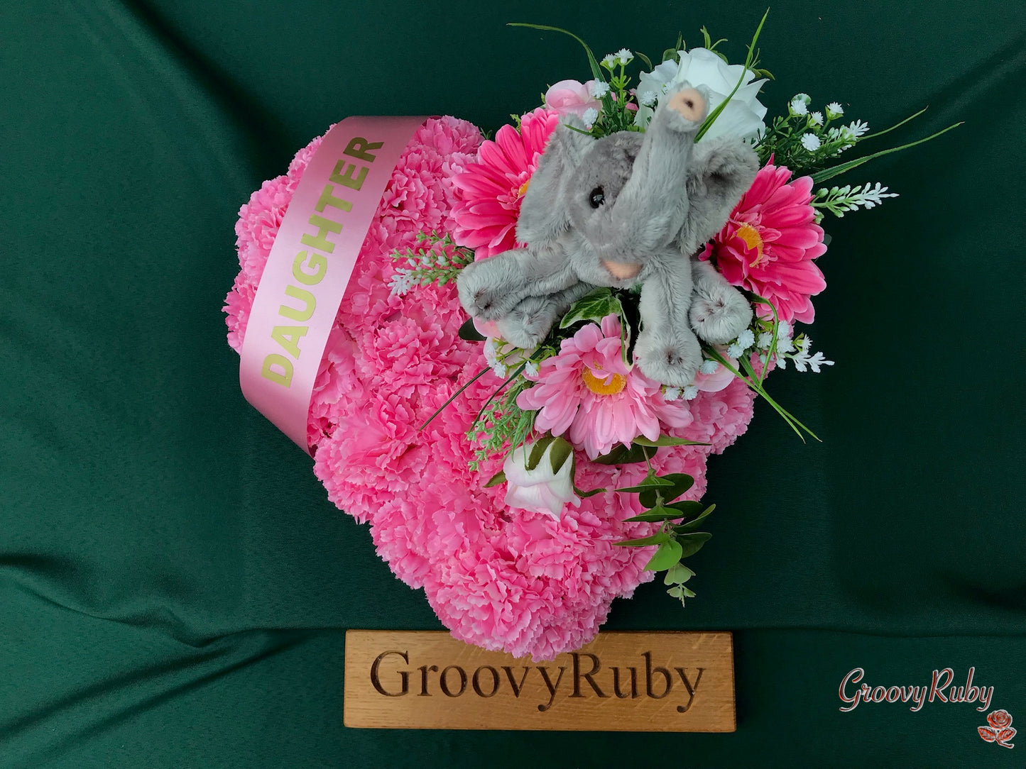 Baby Pink Heart With Elephant