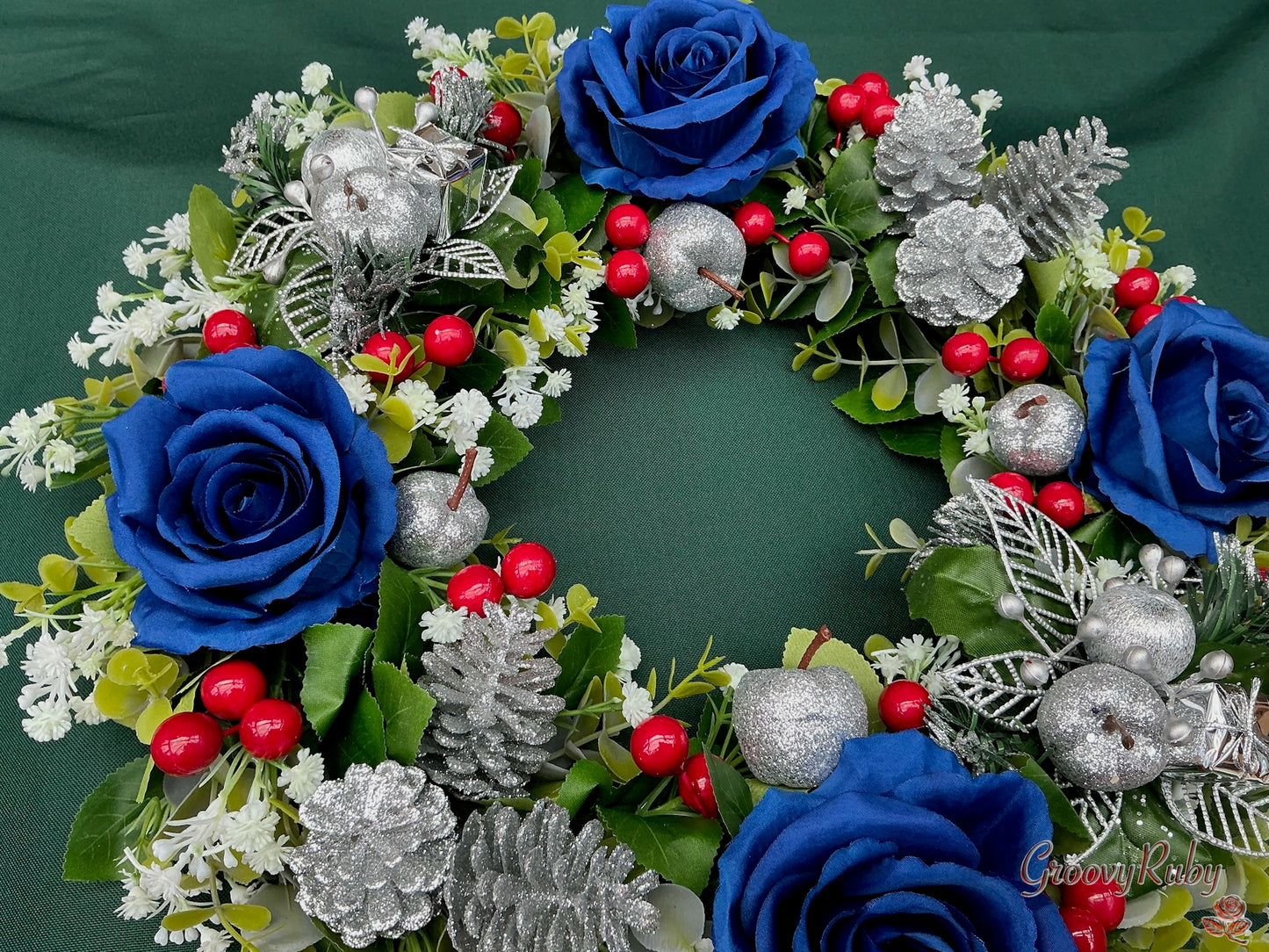 Berry Blue Christmas Wreath