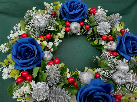 Berry Blue Christmas Wreath