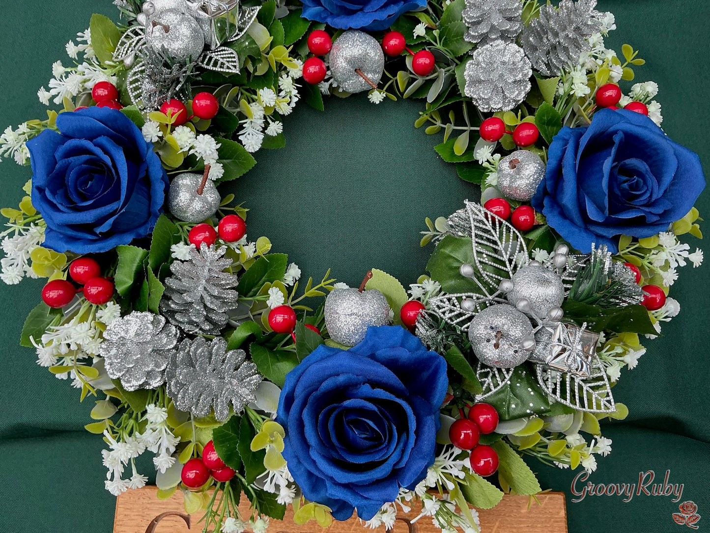 Berry Blue Christmas Wreath