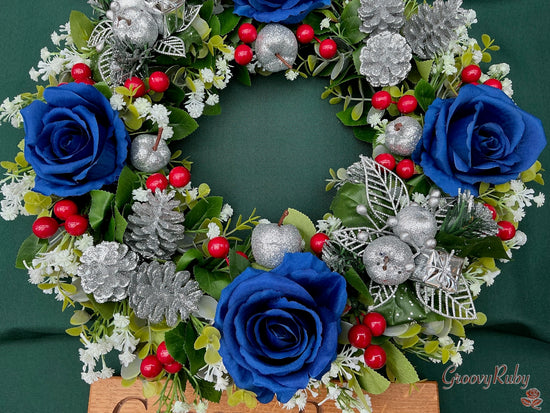 Berry Blue Christmas Wreath