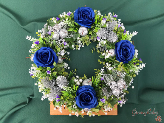 Blue Christmas Wreath
