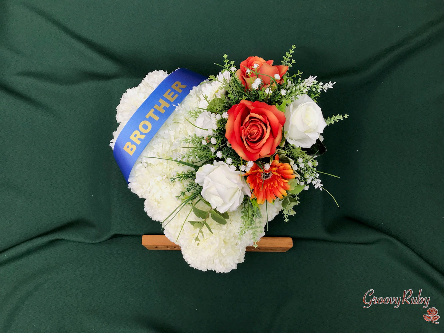 Burnt Orange Family Named Heart Tribute