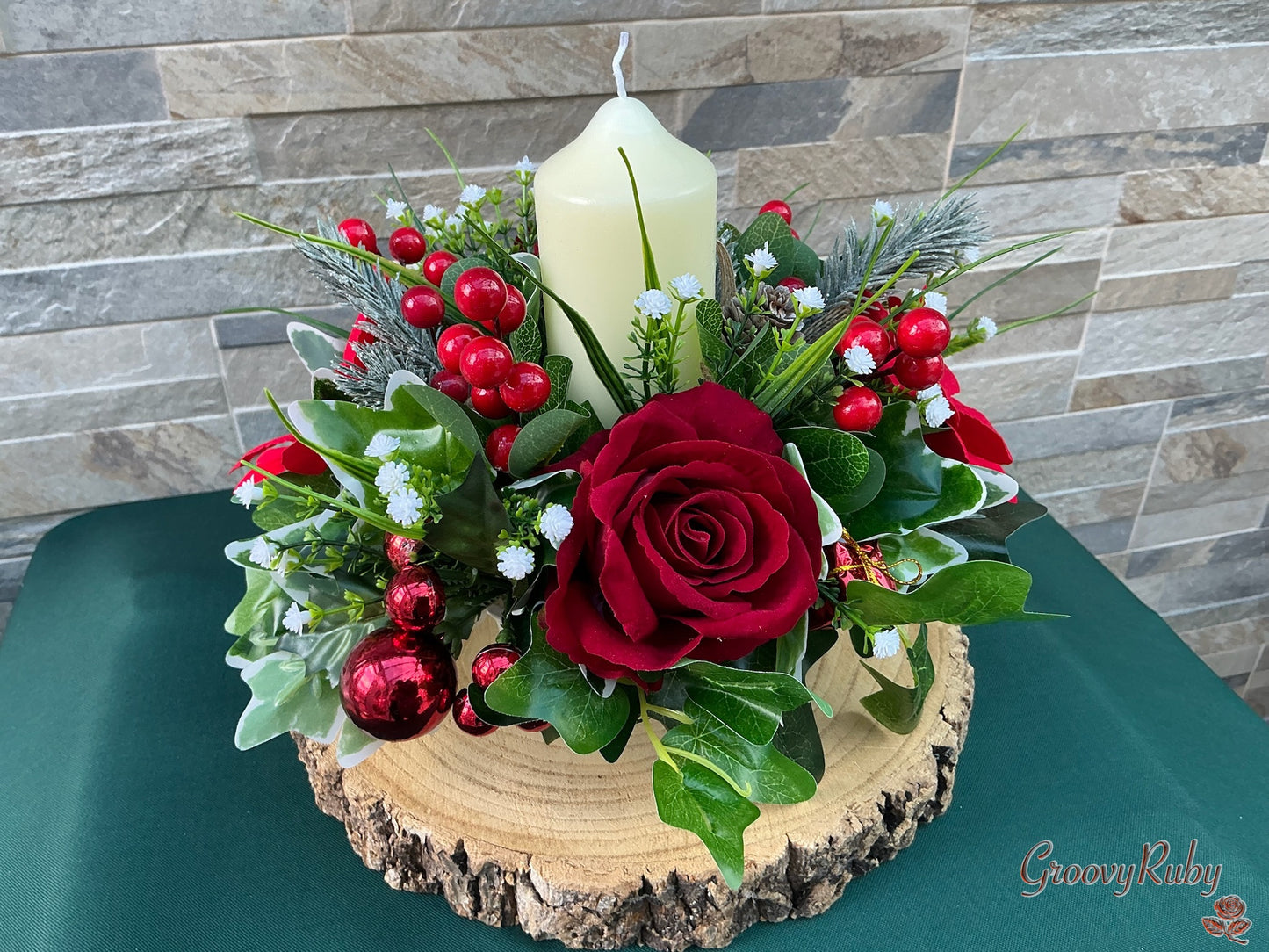 Christmas Candle Centrepiece