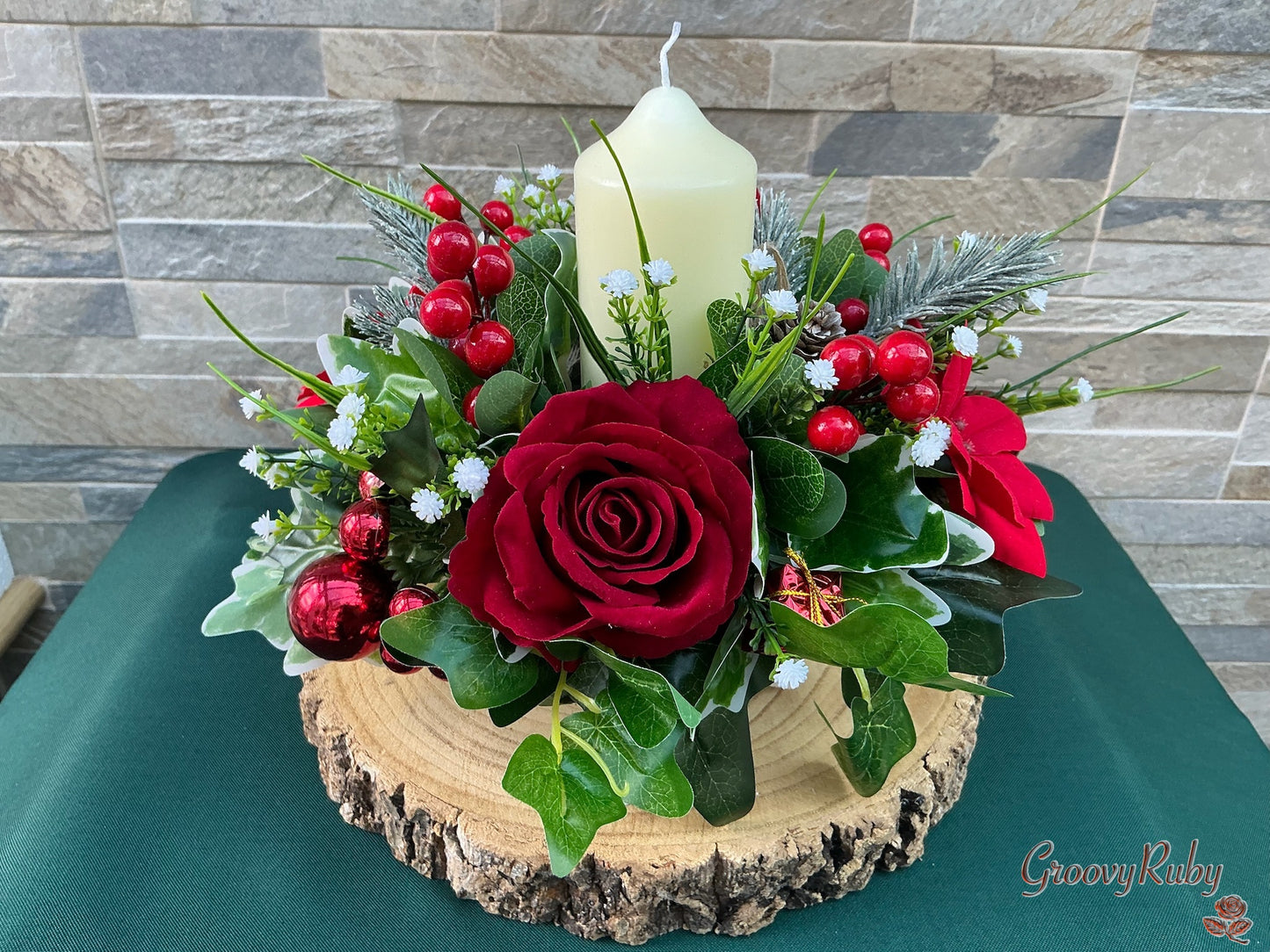 Christmas Candle Centrepiece