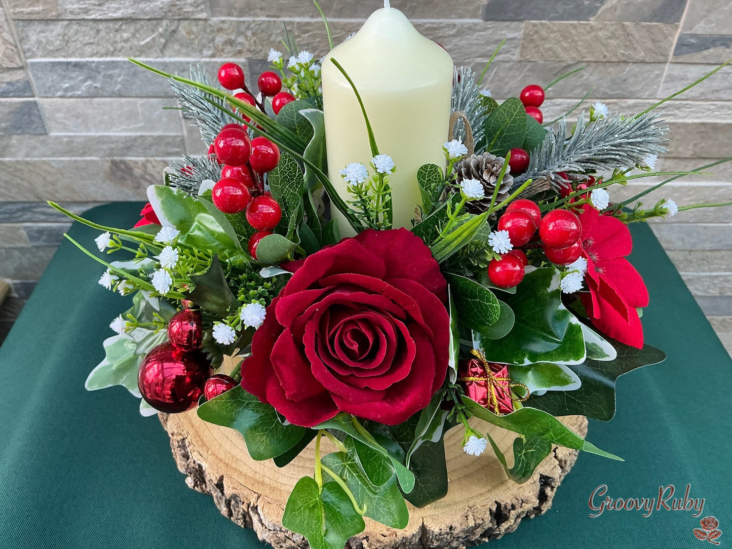 Christmas Candle Centrepiece