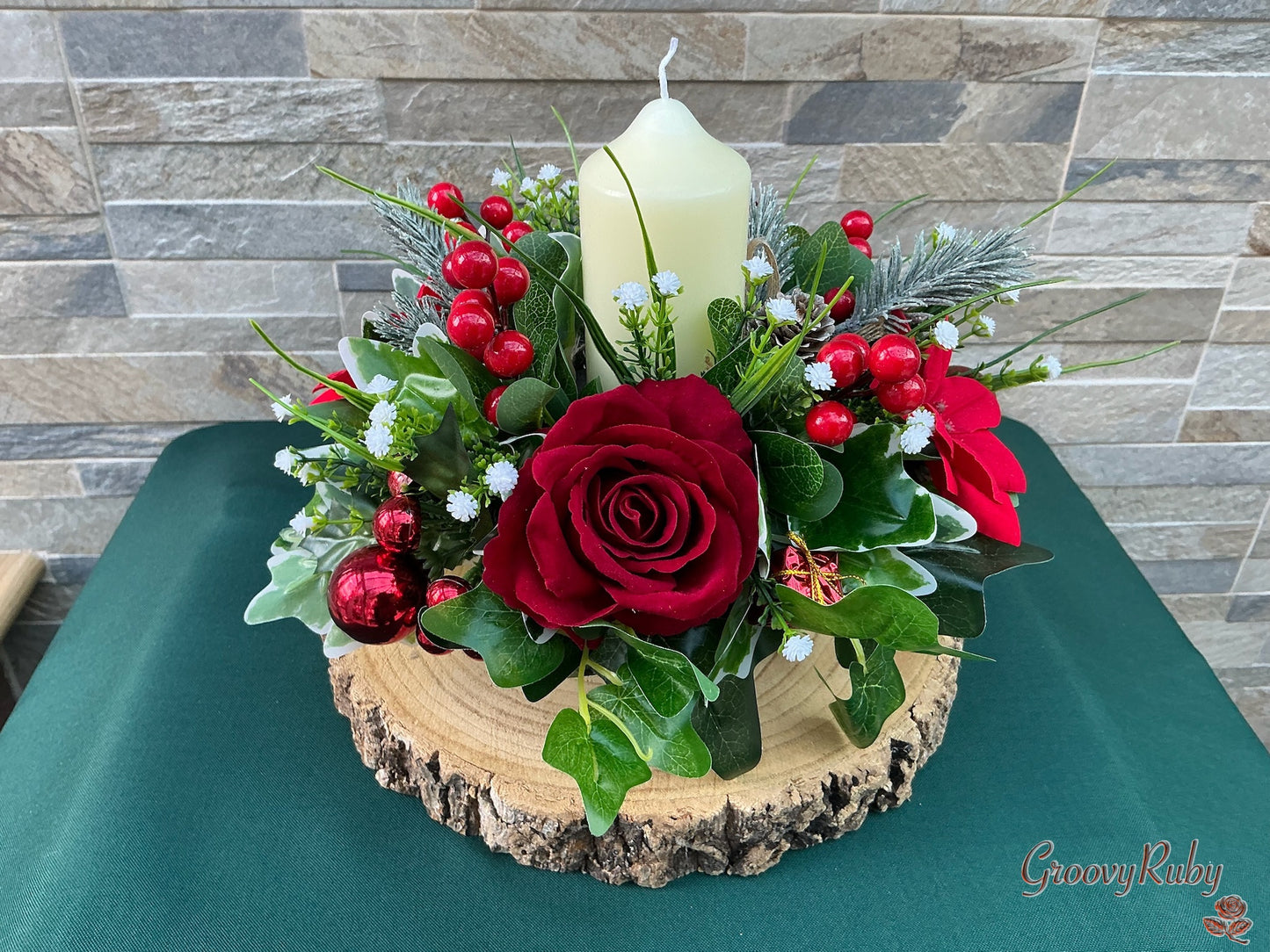 Christmas Candle Centrepiece
