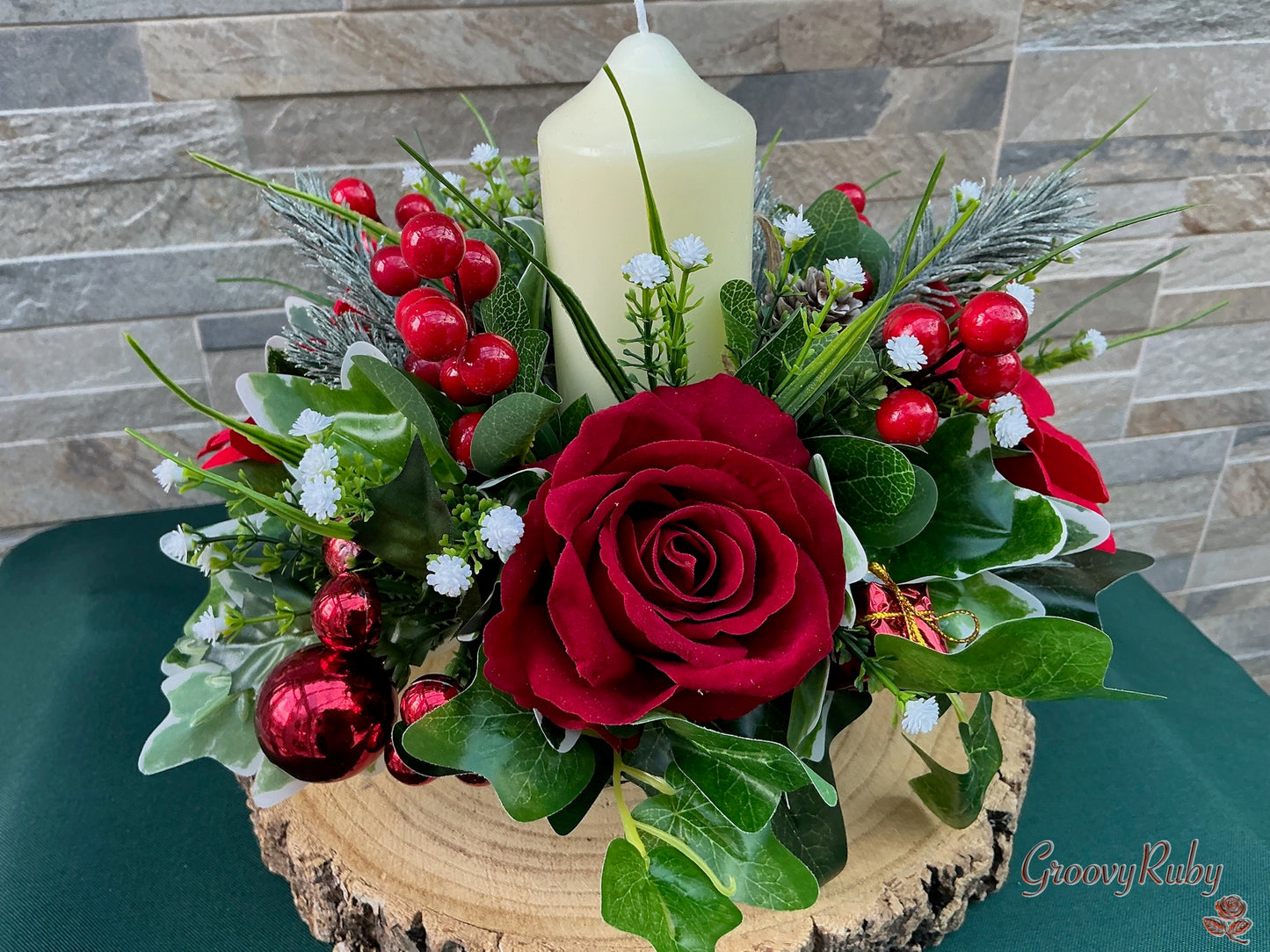 Christmas Candle Centrepiece