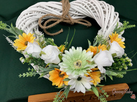 Classical Sage Heart Wicker Wreath