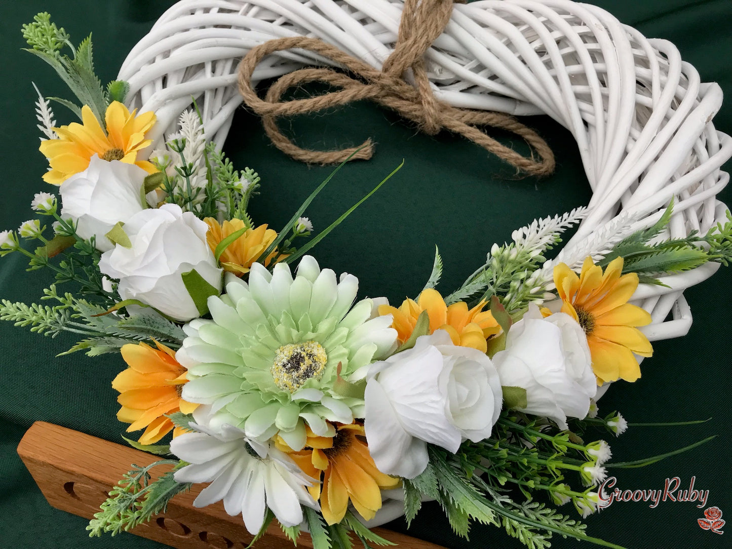 Classical Sage Heart Wicker Wreath