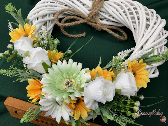 Classical Sage Heart Wicker Wreath