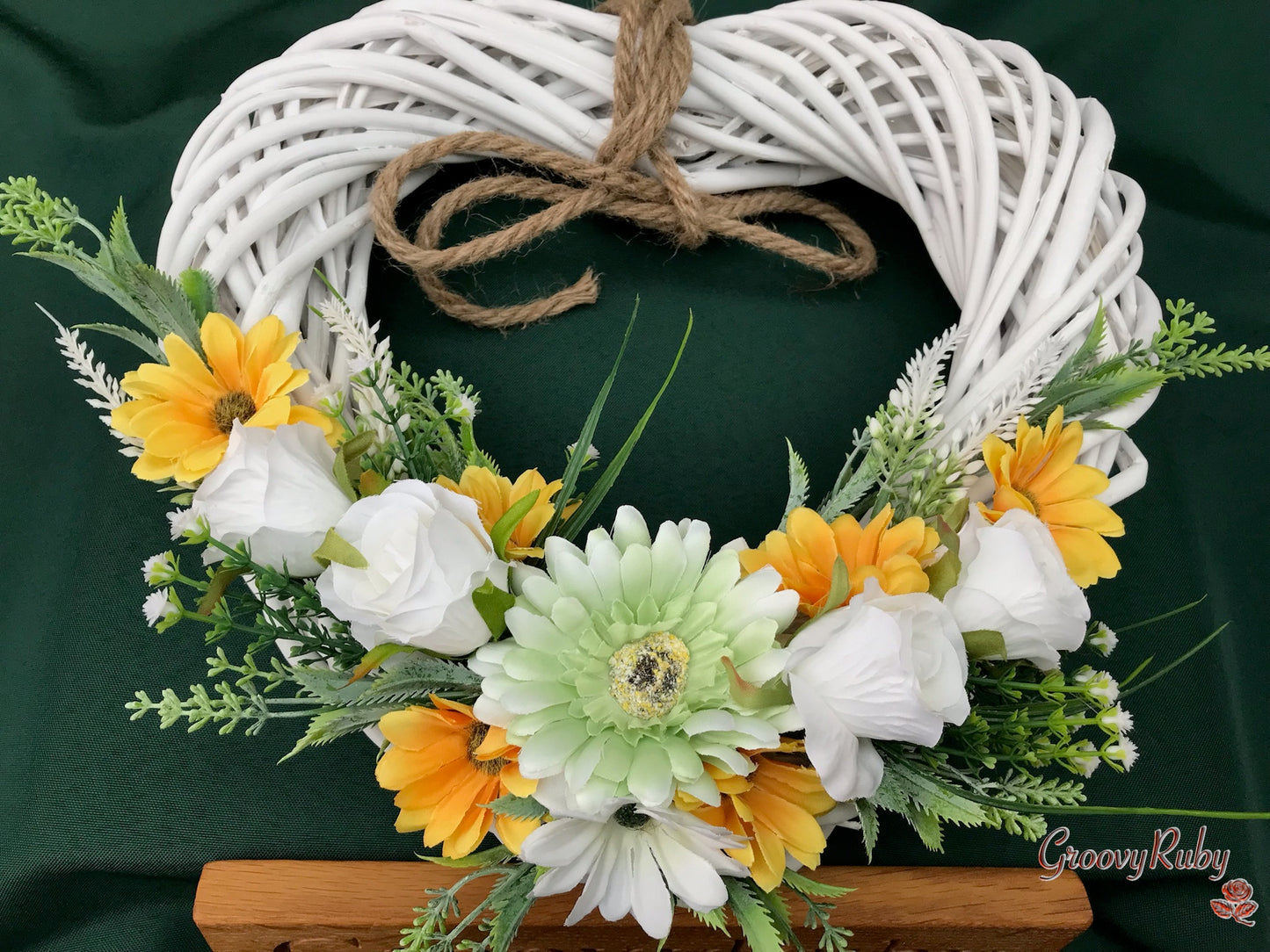 Classical Sage Heart Wicker Wreath