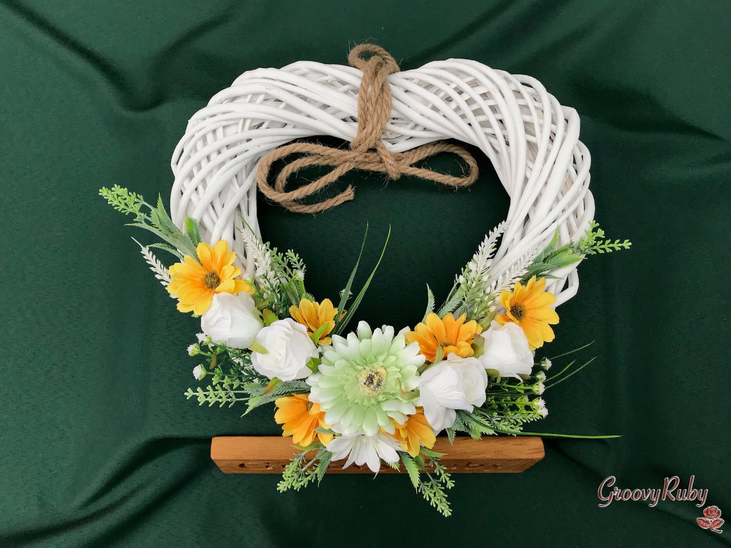 Classical Sage Heart Wicker Wreath