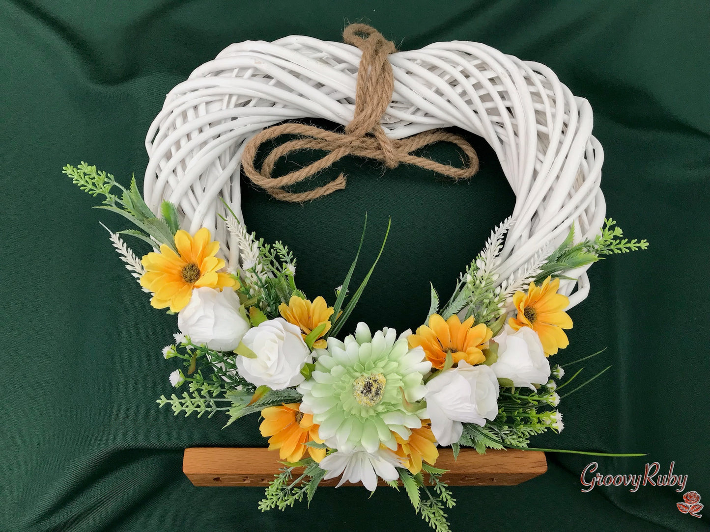 Classical Sage Heart Wicker Wreath