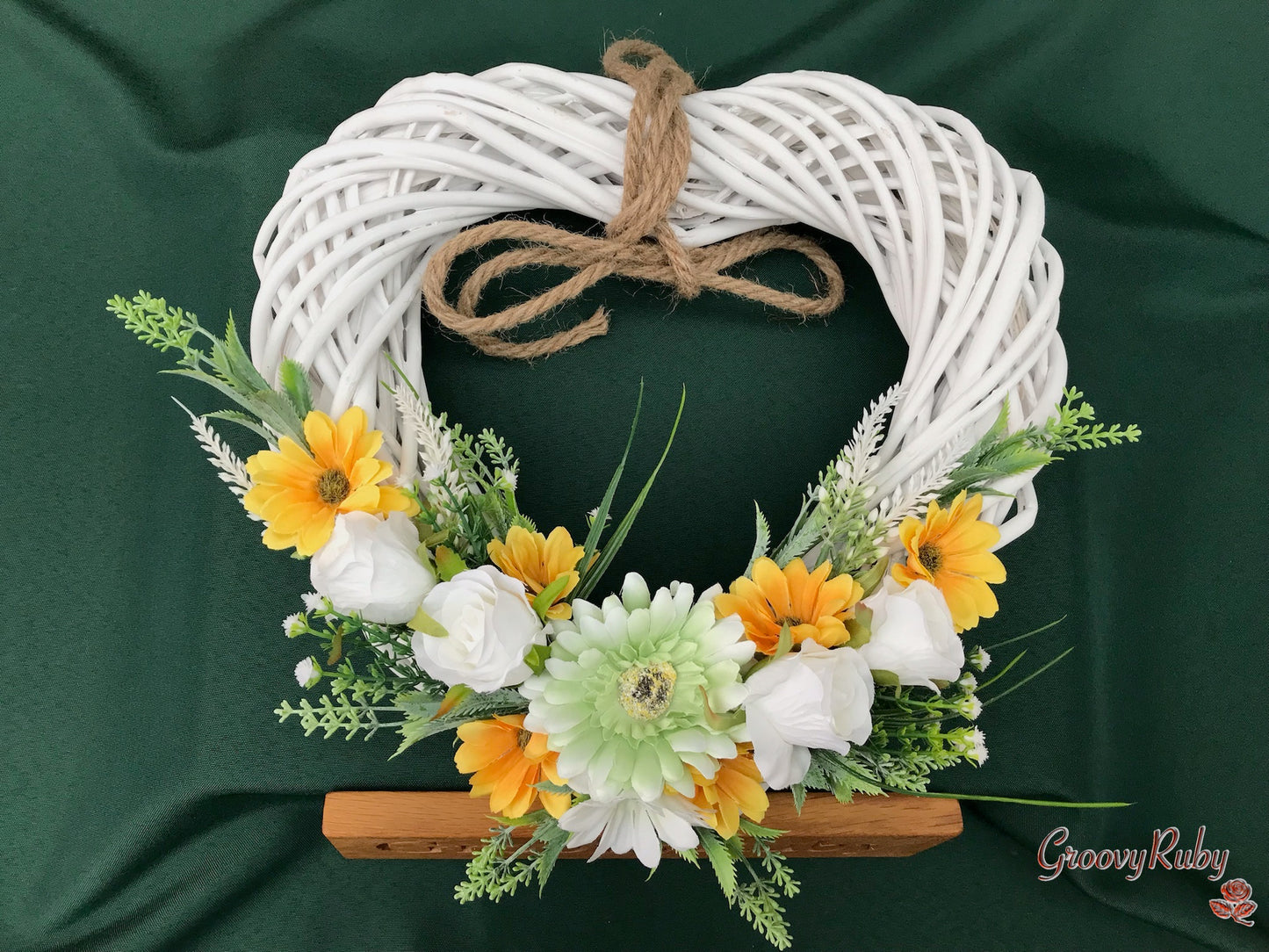 Classical Sage Heart Wicker Wreath