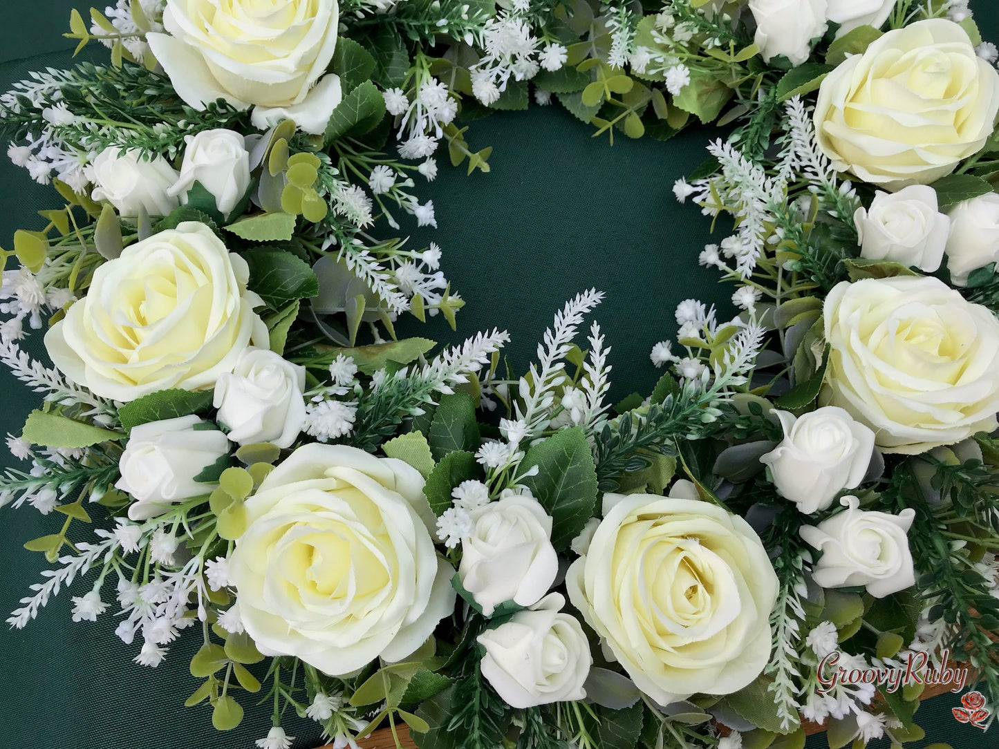 Ivory Rose Wreath