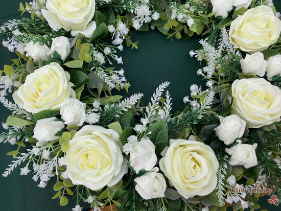 Ivory Rose Wreath