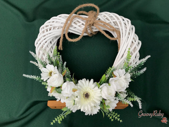 Simplicity Heart Wicker Wreath