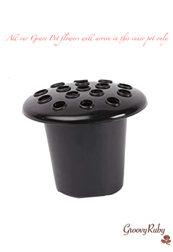 Red & White, Football Colour Grave Pot