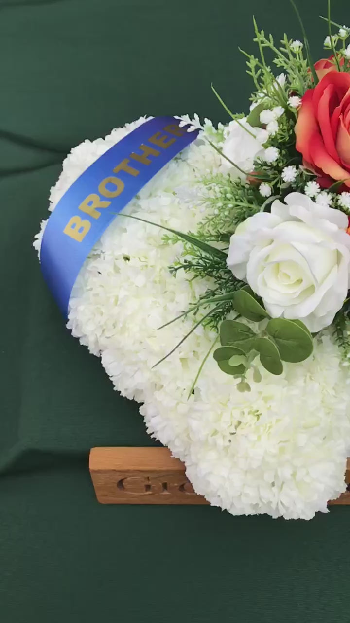 Load and play video in Gallery viewer, Burnt Orange Family Named Heart Tribute
