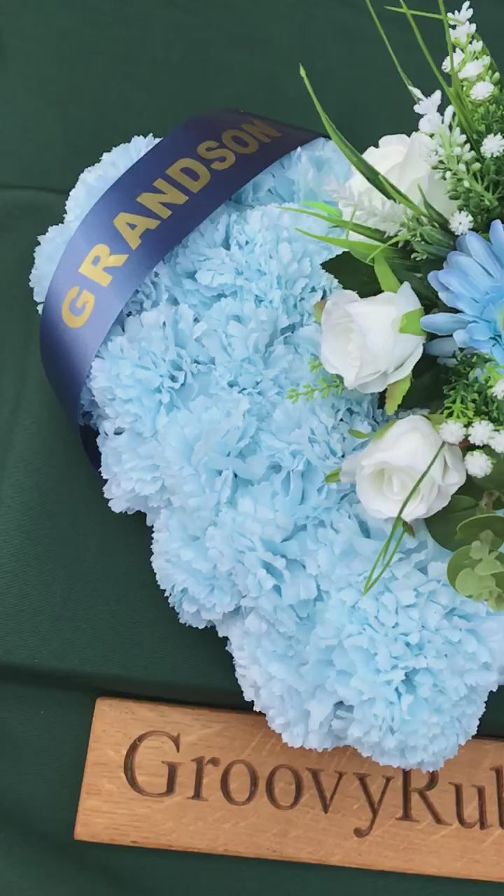 Load and play video in Gallery viewer, Baby Blue Family Named Heart Tribute
