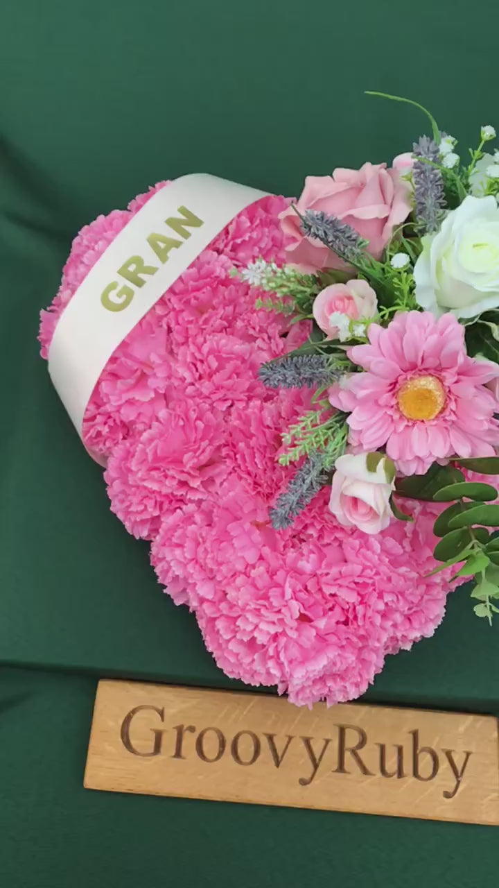 Load and play video in Gallery viewer, Baby Pink Family Named Heart Tribute
