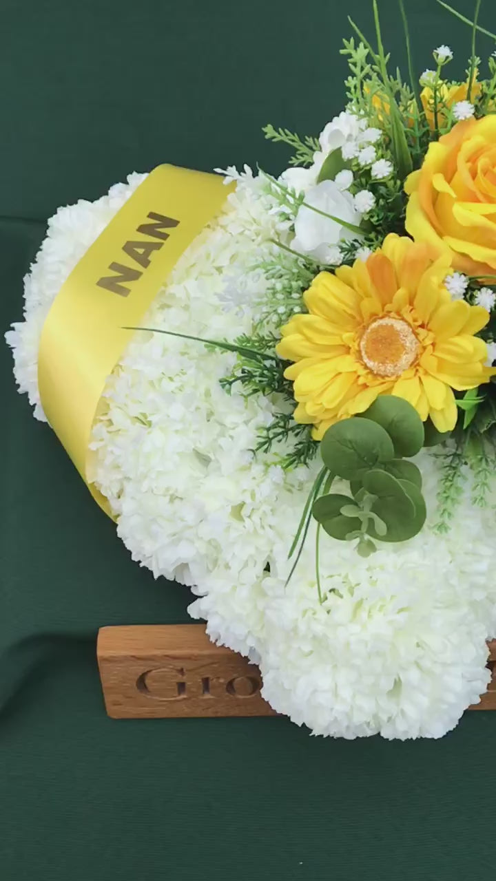 Load and play video in Gallery viewer, Sunshine Yellow Family Named Heart Tribute
